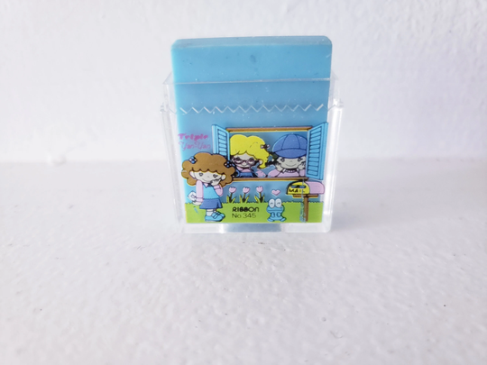 Vintage Triple Yan-Yan Eraser. Erasers, Rare Eraser, Novelty School Pencil Collectible 1980S Kids Eraser S