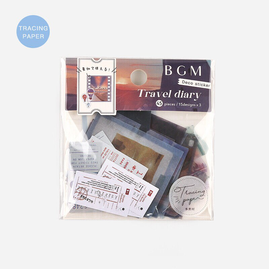 Bgm Travel Diary Sticker Flakes - World