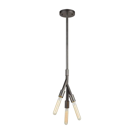 Freeform 3-Light Pendant, Dark Graphite