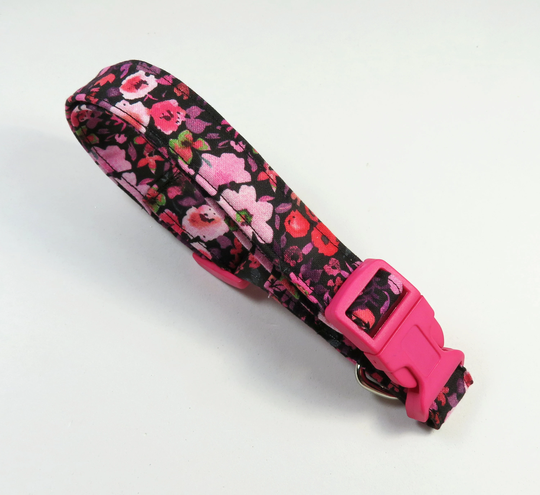Floral Dog Collar, Fabric Spring Leash For Pups, Fashion Collar