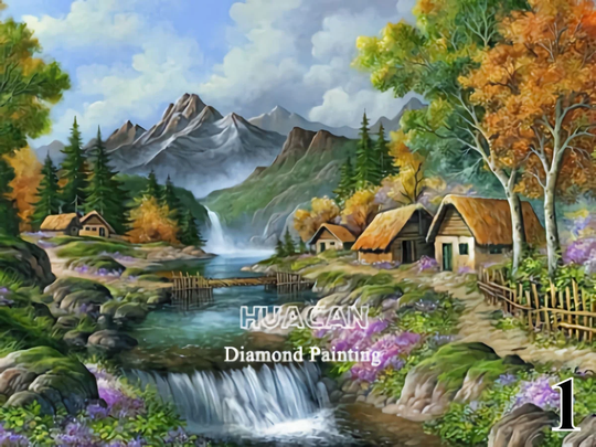 10 Waterfalls Diy 5D Diamond Painting Kit Full Square & Round Drill