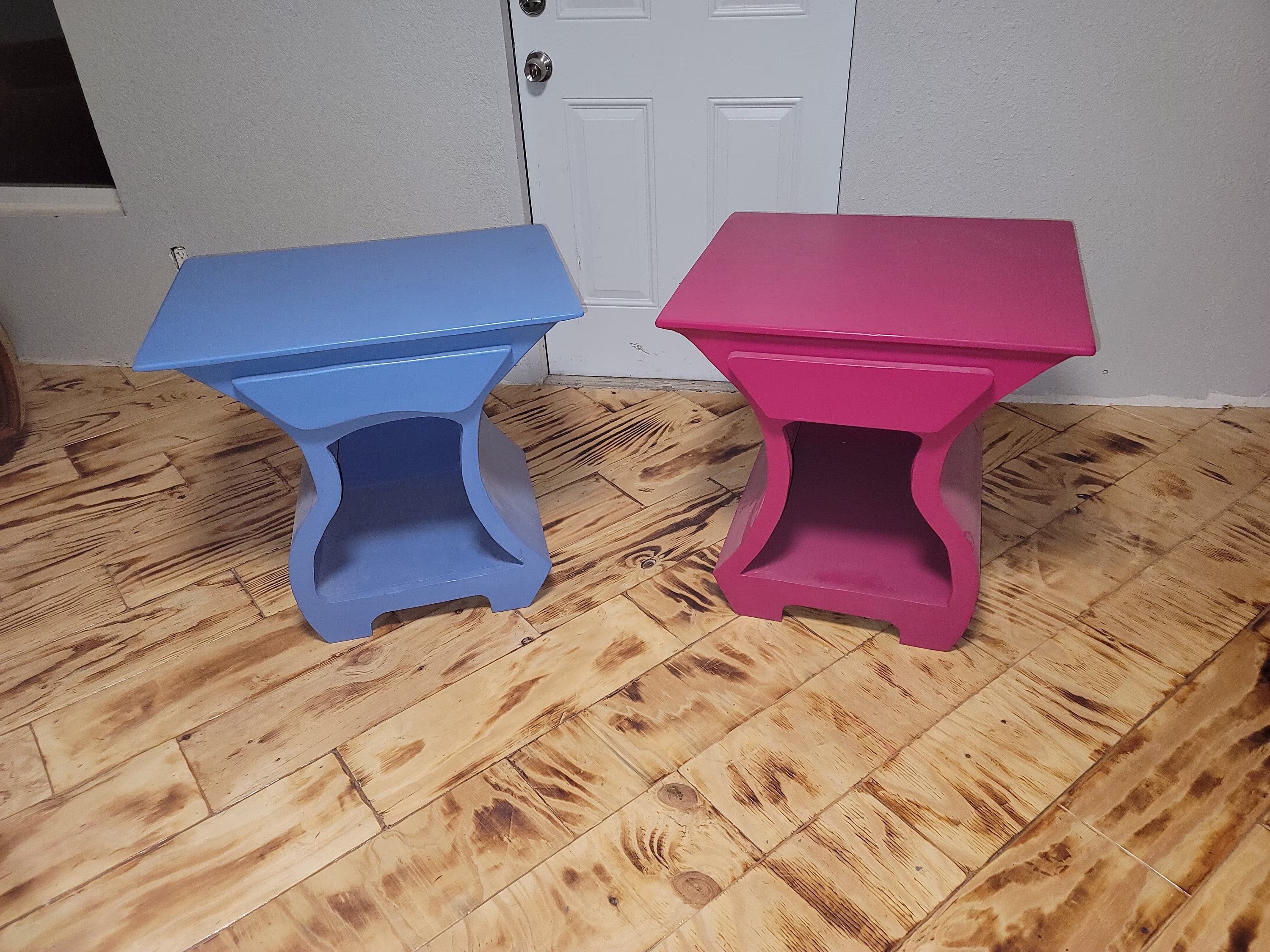 Unique End Tables,/Nightstands, Dr Seuss Alice in Wonderland Inspired Tables Buy One Of A Pair. Very Cool