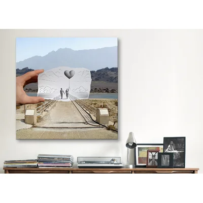 'Pencil with Camera 10 AOC - Lovers' by Ben Heine Photographic Print on Wrapped Canvas