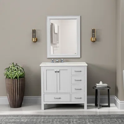 Nantucket Nantucket36" Solid Wood Bathroom Vanity with Durable Quartz Top