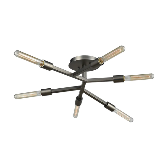 Freeform 6-light Semi-flush Light