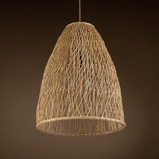 Lisbet Bohemian Rattan Pendant Light Bell Shape - 19.7" x 15.7"