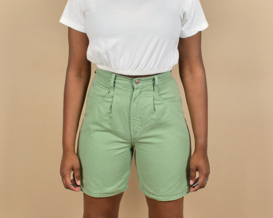 Green Vintage Size 25 High Rise Shorts