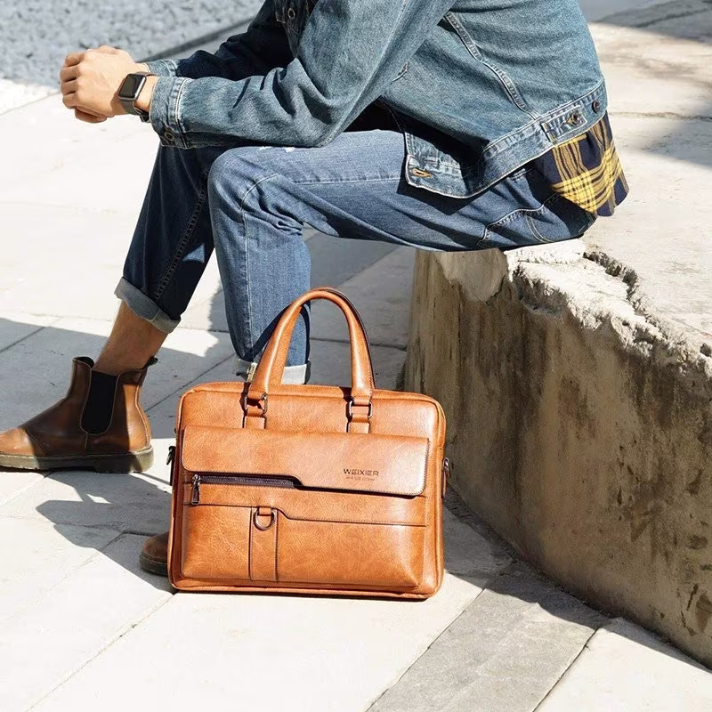 Briefcase Messenger Bag For Men, Large-Capacity Men's Handbag, Business Shoulder