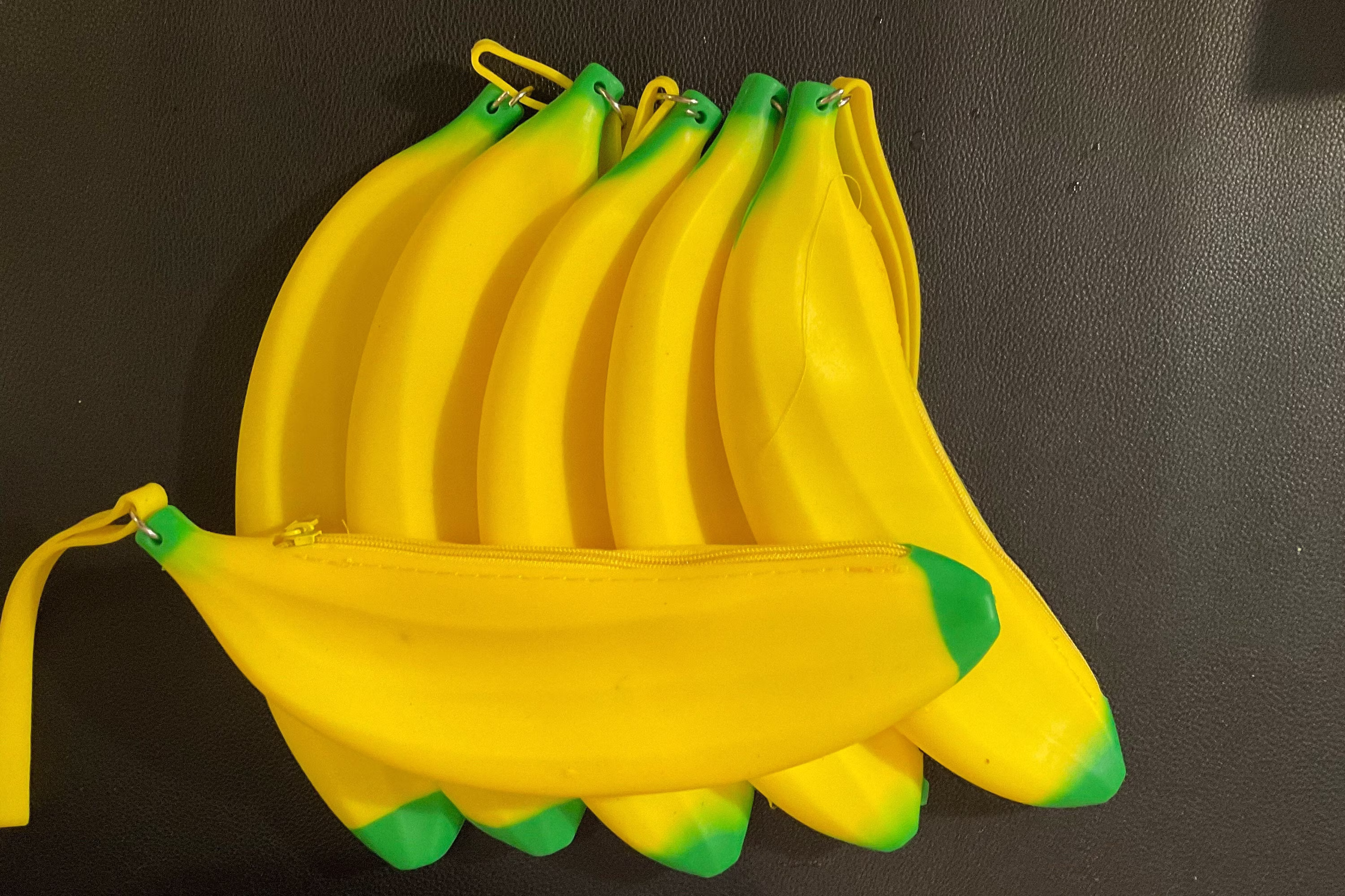 Go Bananas A Rubber Banana Pencil Case, 8 1/4"-2 1/2", Wear It As A Wristlet, Holds Many Things, Fun & Makes Darn Good Gift