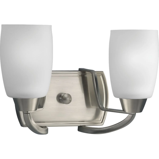 Progress Lighting Silvertone Wisten Collection 2-light Brushed Nickel Bath Light