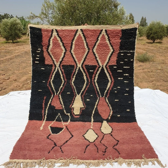 Moroccan Rug Boujaad Colorful Living Room Carpet | 9'4x6'6 Ft 286x200 cm Ghmassa 100% Wool Handmade
