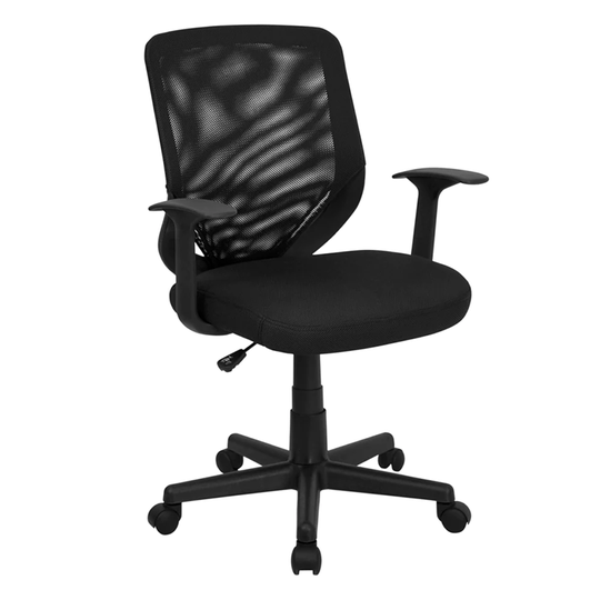 Offex Mid-Back Black Mesh Office Chair with Mesh Fabric Seat