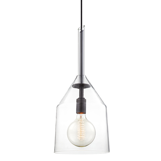Mitzi by Hudson Valley Sloan 1-light Old Bronze Large Pendant, Clear Glass