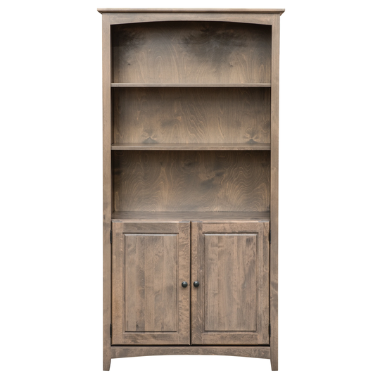 Coder Crossing Solid Wood Solid Wood Five Shelf Bookcase with Doors