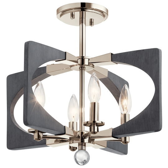 Kichler Alscar 4-light Driftwood Grey Semi Flush Light