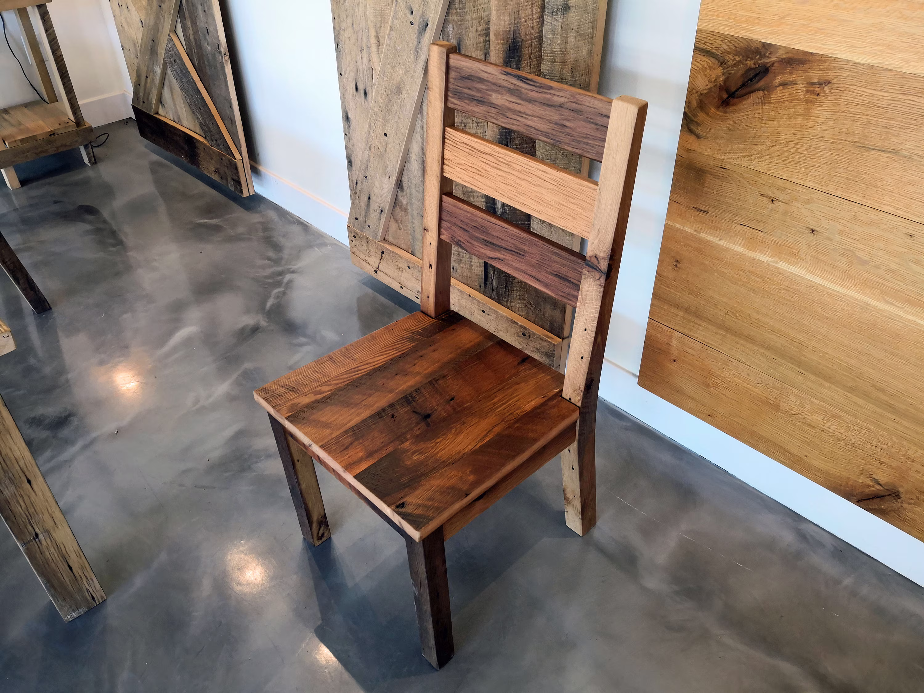 Rustic Reclaimed Oak Farm Chair