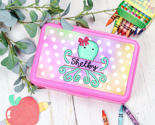 Octopus Personalized Pencil Box | School Supplies Kids Back To