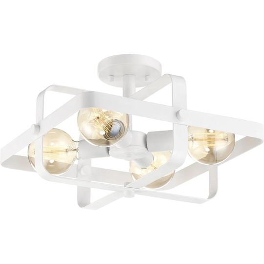 Prana 4-Light Flush Mount Wht