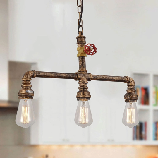 19.7-inch Industrial 3 - Light Kitchen Island Linear Pendant