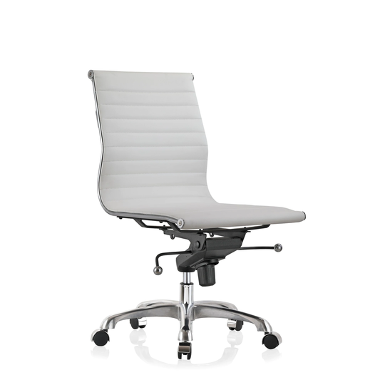 Oxie Low-back office chair with without Arm in White