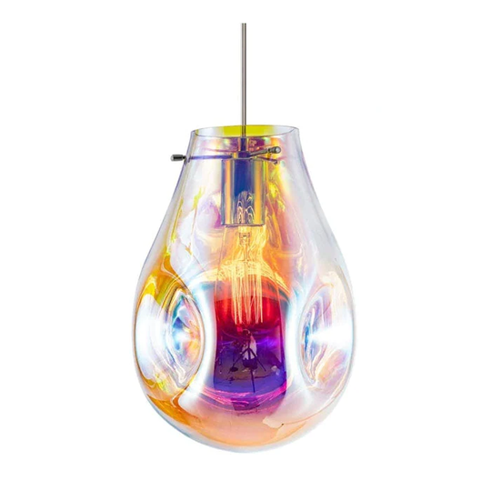 Modern glass pendant lamp colorful contemporary hanging light - N/A