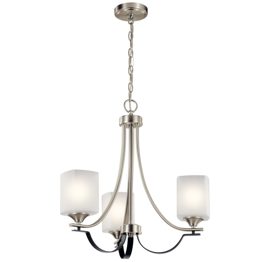 Kichler Lighting Tula 3-Light Semi Flush Chandelier Brushed Nickel