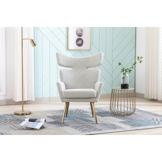 Fish Tail Accent Chair Leisure Single Chair, Grey