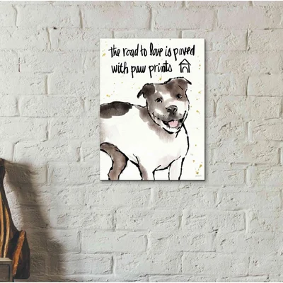 Strike A Paws XV by Anne Tavoletti - Wrapped Canvas Textual Art Print
