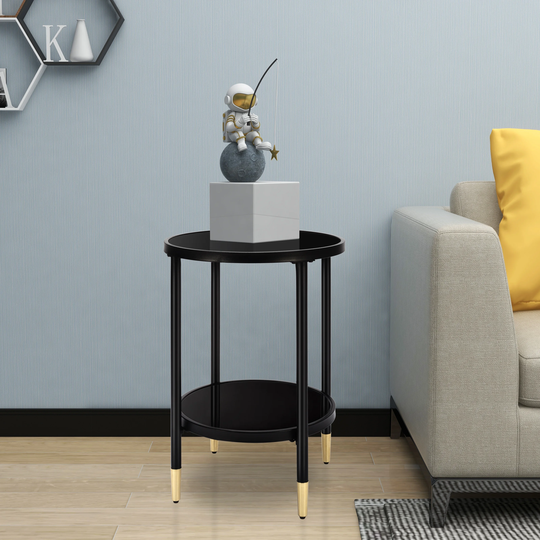 17.7" Round End Table Side Table for Living Room