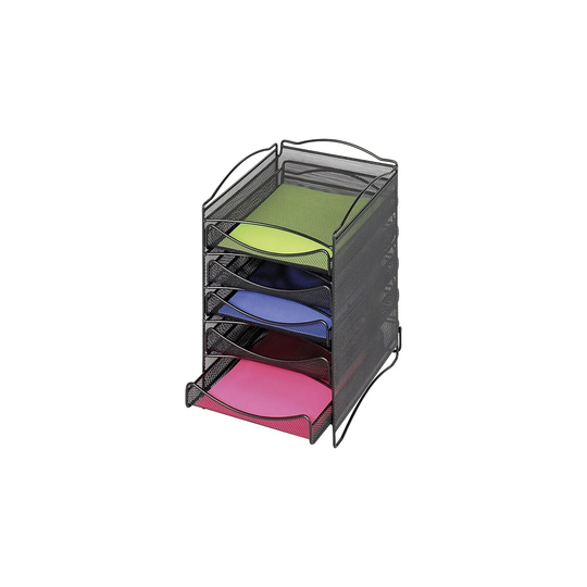Safco Onyx Black Steel File Organizer - 15.25" x 12.75" x 10.25"