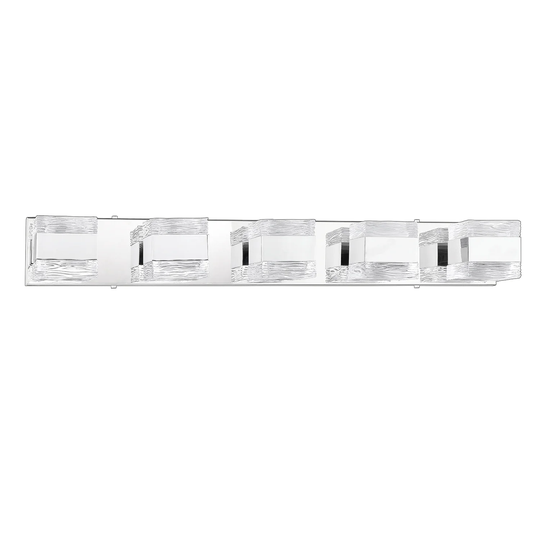 Cubix 5-Light Chrome Vanity Light