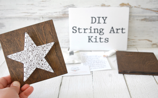 Diy Star String Art Kit, Do It Yourself, Star Sign, Farmhouse Night Sky Decor, Diy Craft Kit, Tiered Tray Neutral Home Decor
