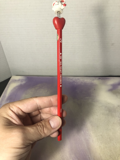 Vintage Russ Valentine Themed Pencil Collectible Hallmark Topper - Cool 90's/Nostalgia