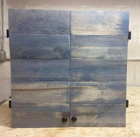 Handmade Reclaimed Wood Dartboard Cabinet