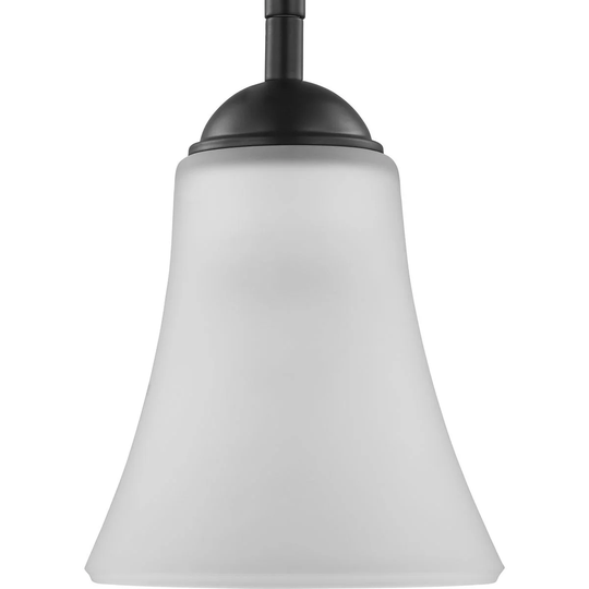 Classic Collection One-Light Antique Bronze Etched Glass Traditional Pendant Light - 7.480" x 14.570" x 9.250"