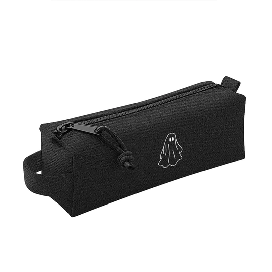 Mzshop - Pencil Case Ghost Case For A Student Black Box With Handle Zippered