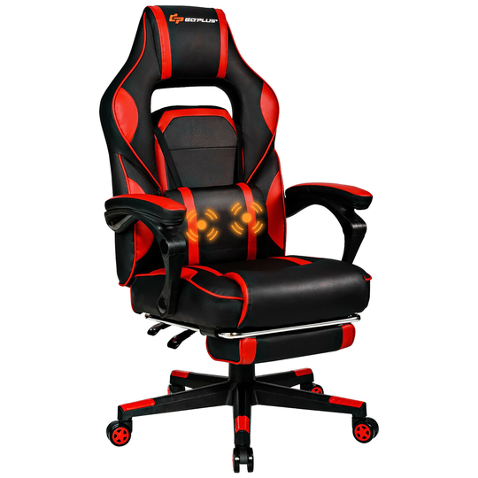 Goplus Massage Gaming Chair Reclining Racing Computer Office Chair