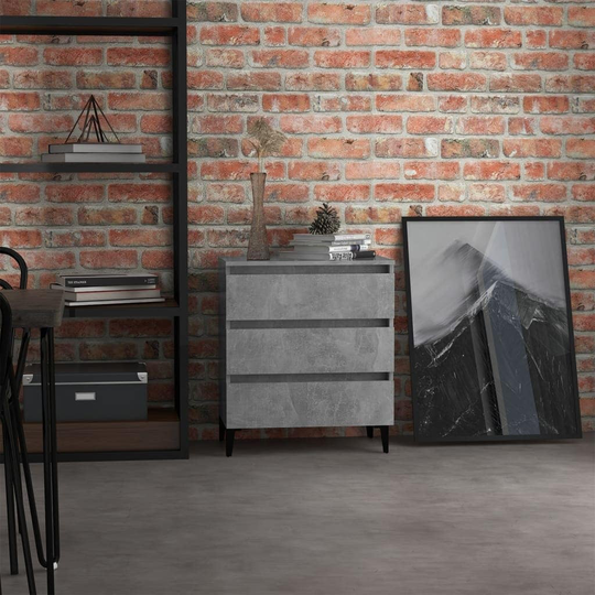 Sideboard Concrete Gray 23.6"x13.8"x27.2" Chipboard