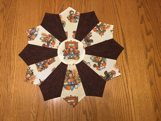 Scarecrow & Truck - Sunflower Table Decoration Autumn Thanksgiving Dresden Runner Reversible Fast Shipping