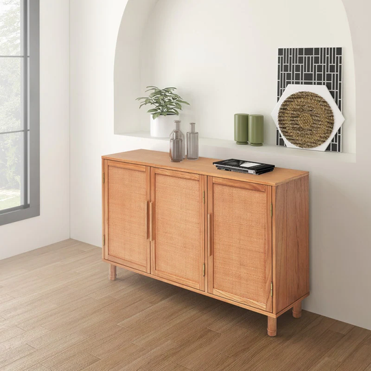 Hopper Studio Delancey Light Blond 3 Door Cabinet