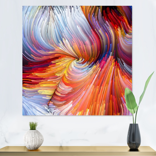 Designart 'Elegance Of Liquid Color V' Modern Canvas Wall Art