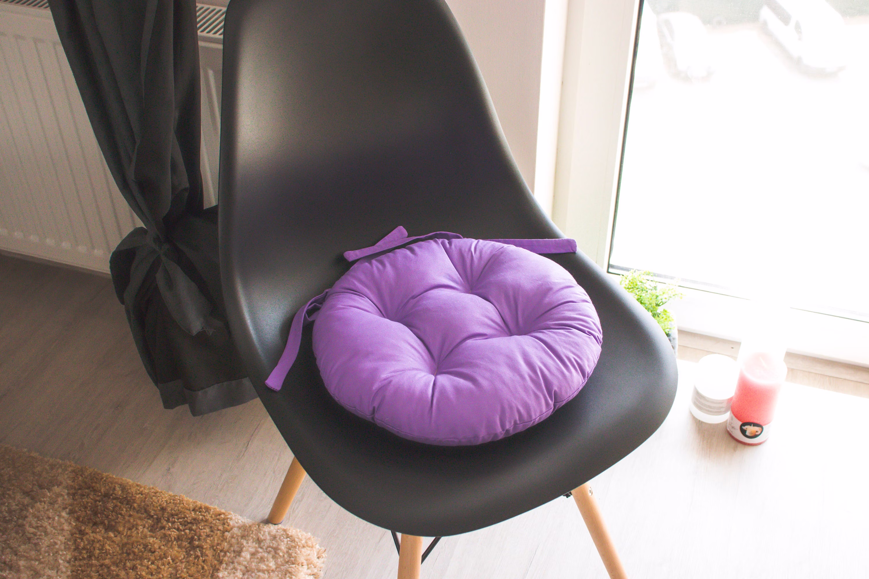 Cushions Chairs, Round Chair Cushion, Pads For Cushion With Ties, Purple