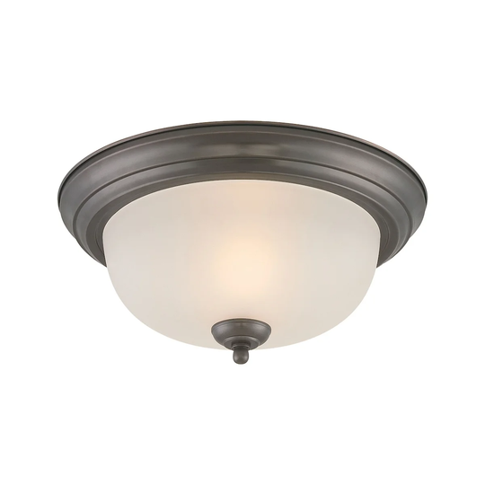 Pendenza 2-Light Ceiling Lamp in Oiled Bronze