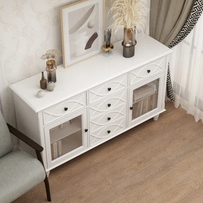 Judeth 55.1" Wide 6 Drawer Sideboard