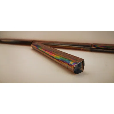 0.75" x 8" Glass Pencil Liner Tile Trim in Iridescent White