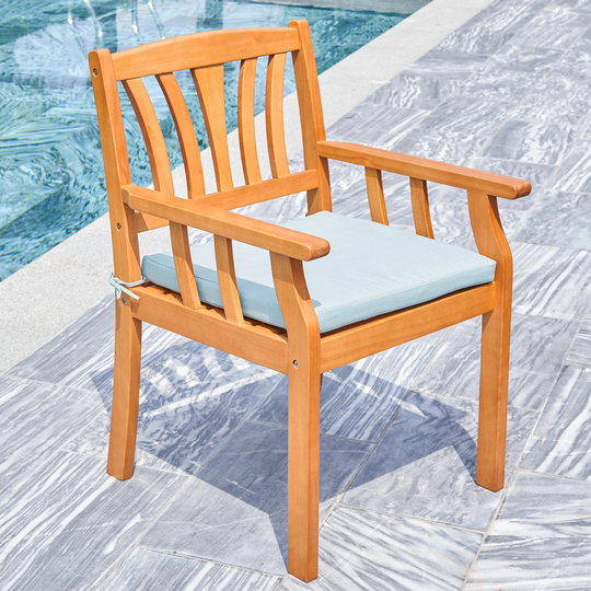 Nautical Outdoor Eucalyptus Wooden Dining Chair