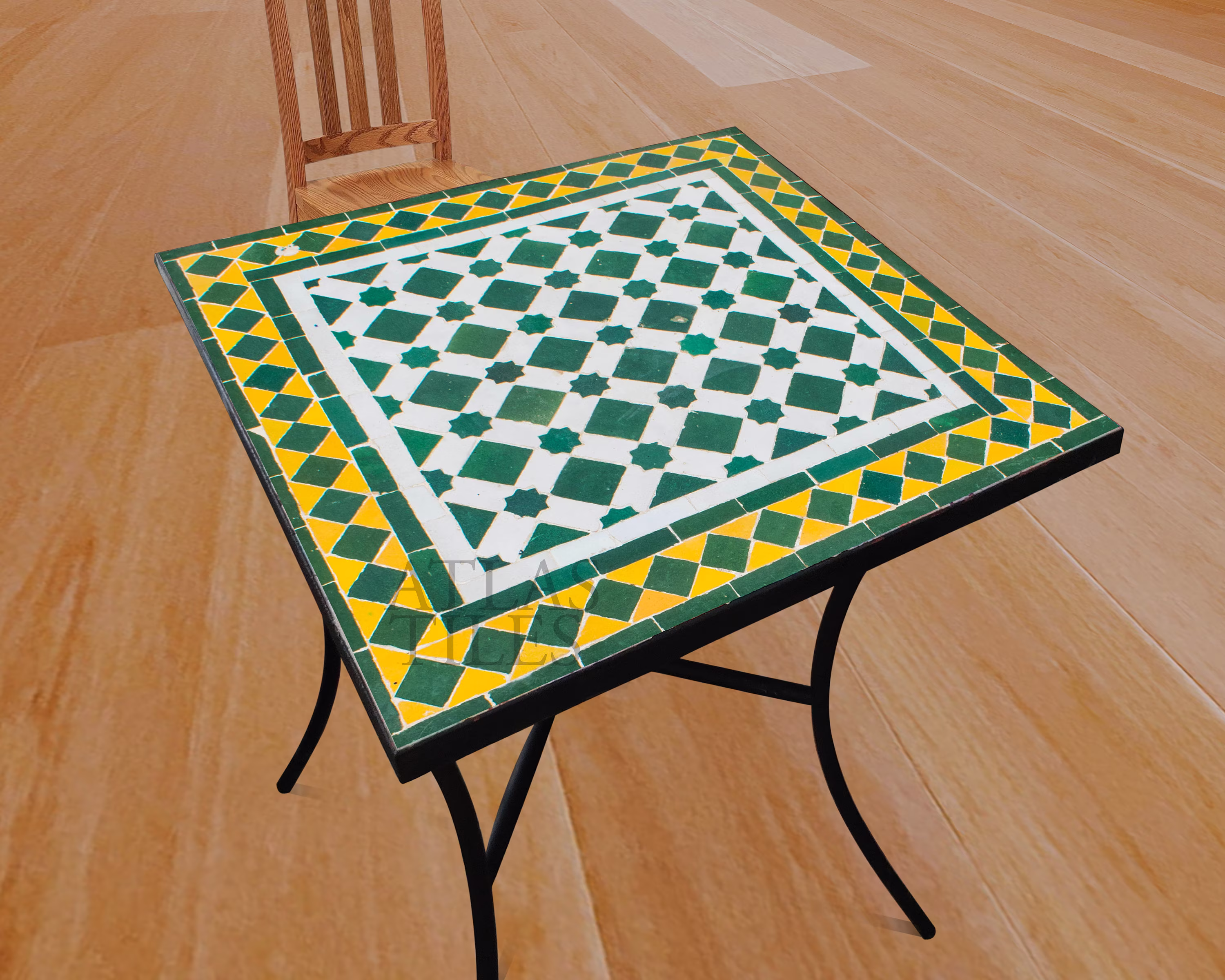 Mosaic Table For Garden, Square Table, Ceramic Table, Indoor & Outdoor Table, Handcrafted Table, Personalized Tile Design