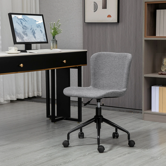 Vinsetto Home Office Chair, Swivel Task Chair with Adjustable Height, Armless