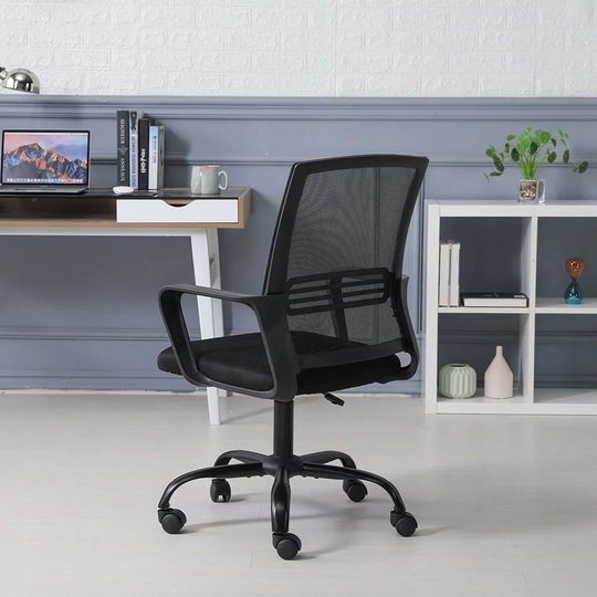 Modern Simple Office Chair, Breathable Mesh Chair with Lumbar Support