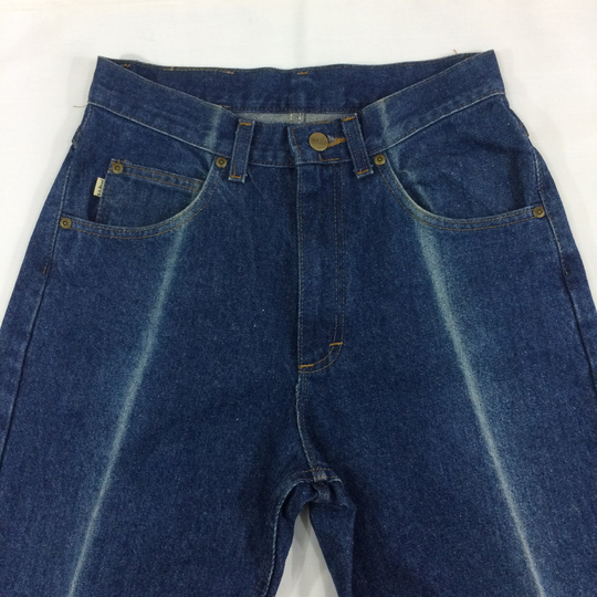 Size 28 Vintage L.l Bean Jeans High Waisted Dark Wash Mom Classic Western Fold Faded Denim Tall Made in Usa